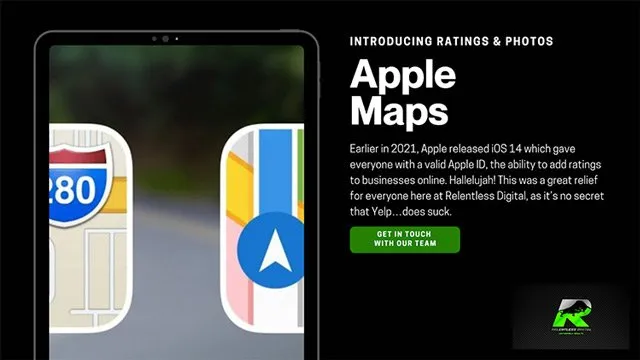 Apple Maps - Relentless Digital LLC