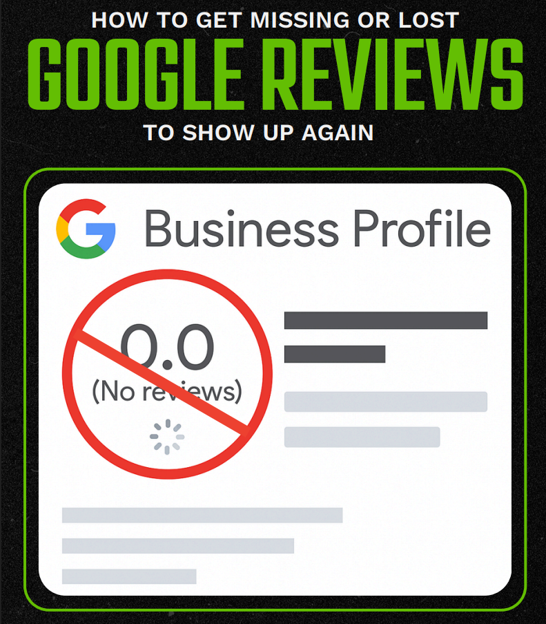 walkthrough for fixing missing or lost google reviews - From relentless digital