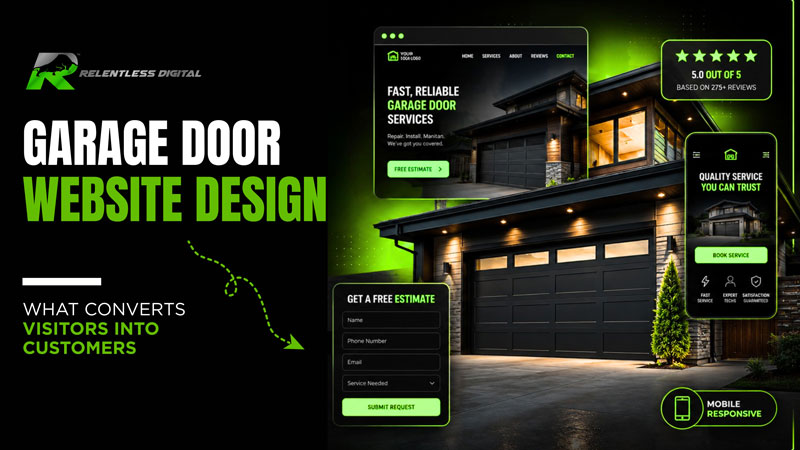 Garage door website design that converts